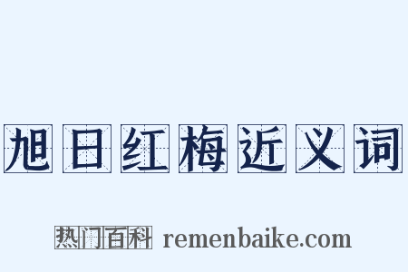 旭日红梅近义词是什么意思的图片